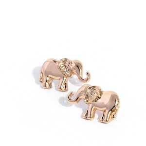 Gold Elephant Earrings